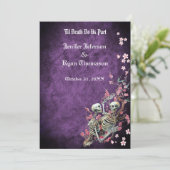 Halloween-huwelijksuitnodiging Kaart (Staand voorkant)