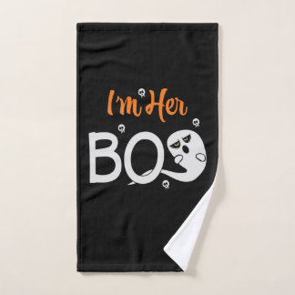 Halloween I Am Her Boos Birthday Handdoek