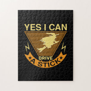 Halloween I Can Drive A Stick Birthday Legpuzzel