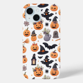 Halloween Iconen Patroon iPhone Case