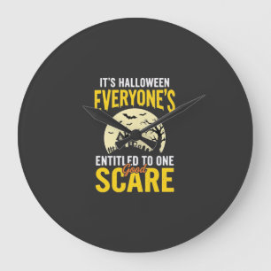 Halloween Iedereen Recht op één Schrik Design_1 Grote Klok