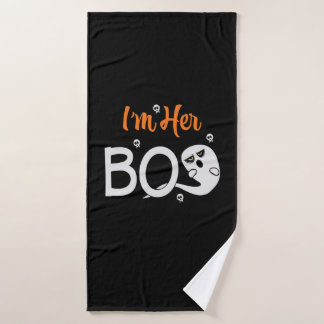 Halloween ik ben haar Boos Birthday Badhanddoek
