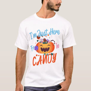 Halloween Ik ben hier alleen voor de Boos T-shirt