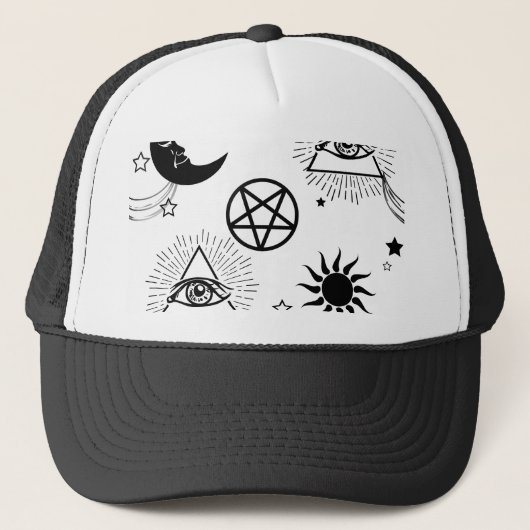 halloween illuminati oog trucker pet (Voorkant)