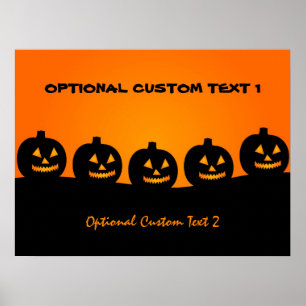 Halloween Illustratie aangepast poster