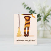 Halloween Illustratie "Lets ontmoeten" Briefkaart (Staand voorkant)