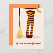 Halloween Illustratie "Lets ontmoeten" Briefkaart (Voorkant / Achterkant)