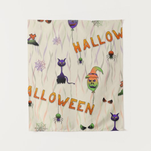 Halloween Illustrations Wandkleed (Voorkant)