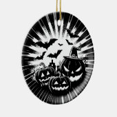 Halloween in black and white keramisch ornament (Rechts)