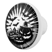 Halloween in black and white keramische knop (Rechts)