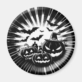 Halloween in black and white magneet