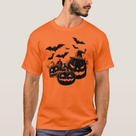 Halloween in black and white t-shirt