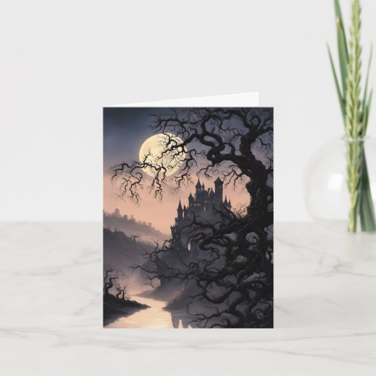 Halloween in het spookrijk feestdagen kaart (Voorkant)