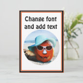 Halloween in het strand kaart (Staand voorkant)