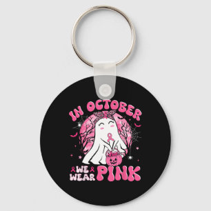 Halloween In oktober Draag we Roze Borstkanker AW Sleutelhanger