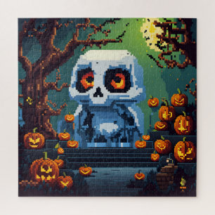 Halloween in pixel legpuzzel