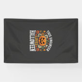 Halloween Ingenieur Pompoen Vector Spandoek (Horizontaal)