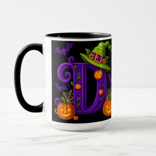 Halloween initial "D" Mug (Gauche)