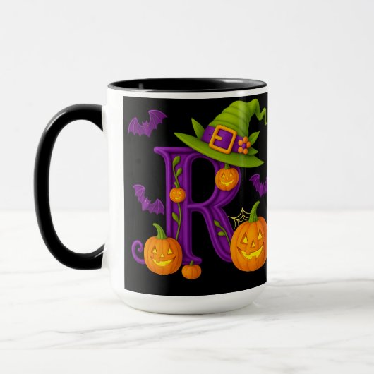 Halloween initial "R" Mug (Gauche)