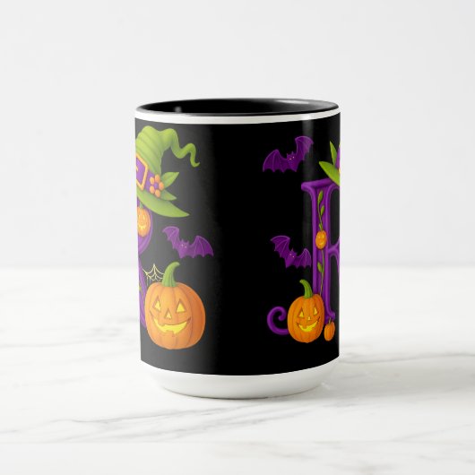 Halloween initial "R" Mug (Centre)