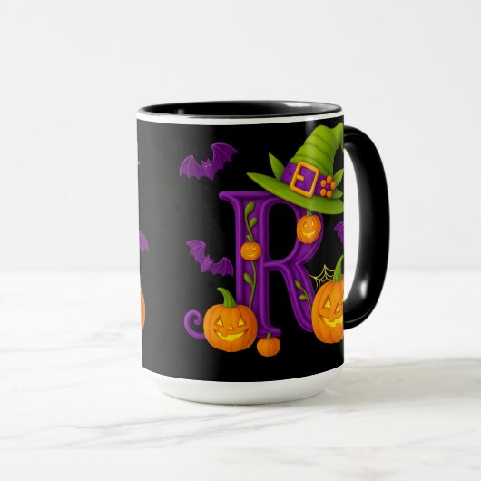 Halloween initial "R" Mug (Devant droit)