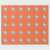 Halloween inpakpapier met schedelpatroon (Vlak)