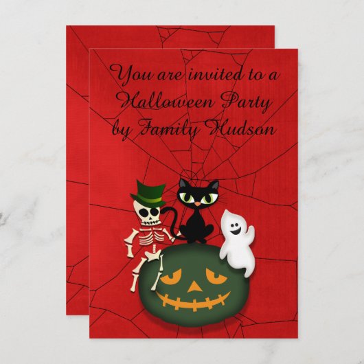 HALLOWEEN INVITATION (Devant / Derrière)