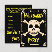 Halloween Invitation à la fête d'Halloween (Devant / Derrière)