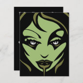 Halloween Invitation Custom Halloween Zombie Kaart (Voorkant / Achterkant)