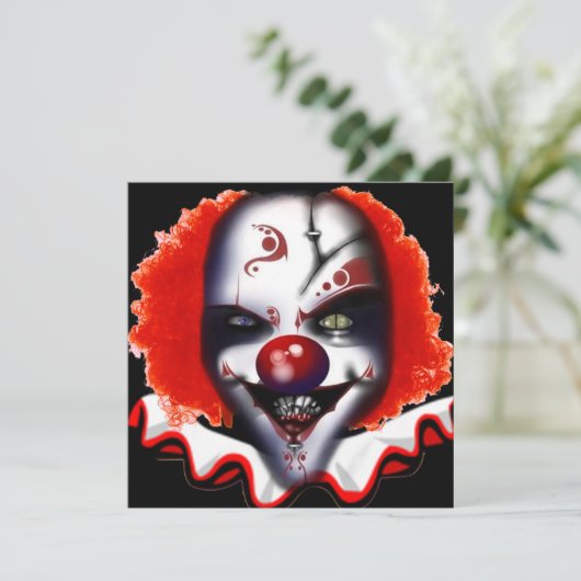 halloween invitation effrayante clown mème (Debout devant)