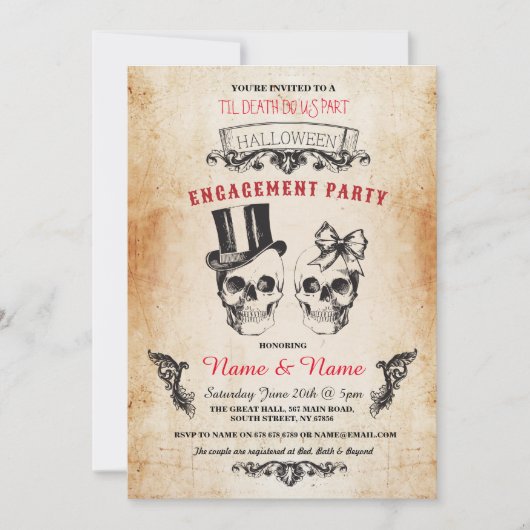Halloween Invitation gothique (Devant)