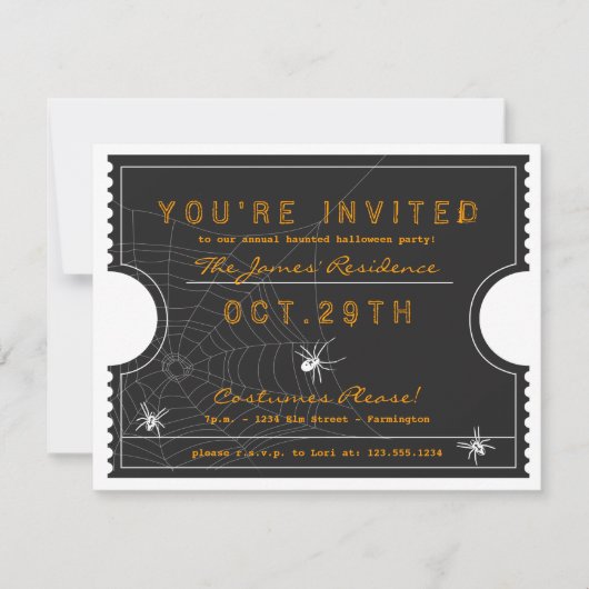 Halloween Invitation Kaart (Voorkant)
