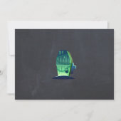 Halloween Invitation - Spooky Scene met Snoep Kaart (Achterkant)