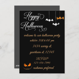 Halloween Invitation write jouw tekst Kaart
