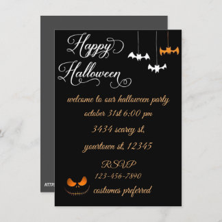 Halloween Invitation write jouw tekst Kaart