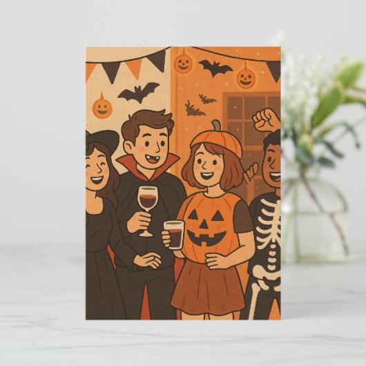Halloween invitations for a fun party (Debout devant)