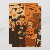 Halloween invitations for a fun party (Devant / Derrière)