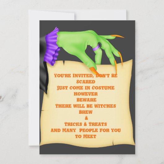 HALLOWEEN INVITATIONS PAIEMENTS DE TÉMOINS (Devant)