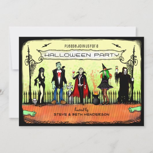 Halloween Invite - Halloween Costume Party Kaart (Voorkant)