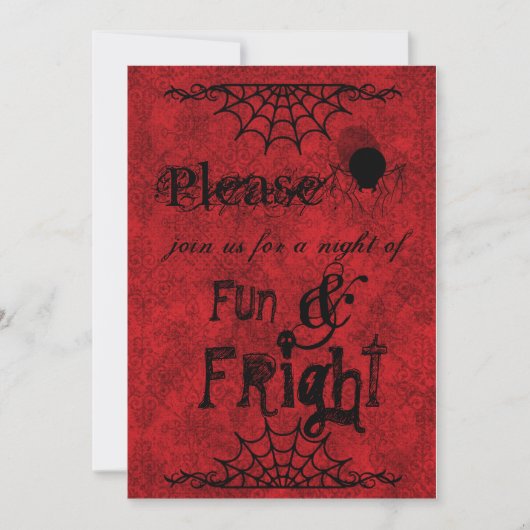 Halloween Invites in Crimson Kaart (Voorkant)