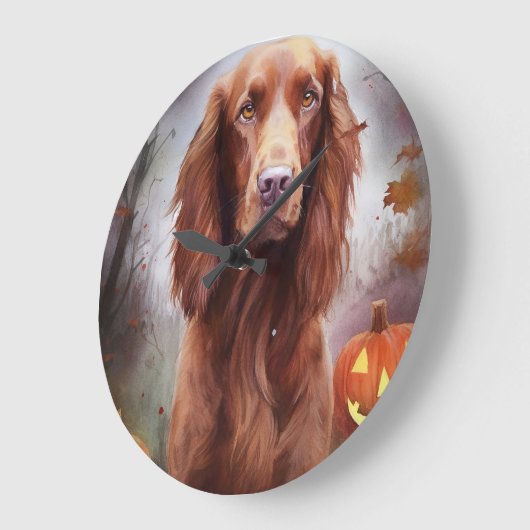 Halloween Irish Red Setter met pompoenen eng Grote Klok (Hoek)