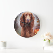 Halloween Irish Red Setter met pompoenen eng Grote Klok (Huis)