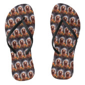 Halloween Irish Red Setter met pompoenen eng Teenslippers (Voetbed)