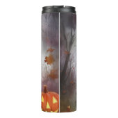 Halloween Irish Red Setter met pompoenen eng Thermosbeker (Achterkant)