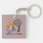Halloween Is A Lifestyle | Camper | Trailer Sleutelhanger (Achterkant)