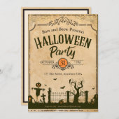 Halloween is een beetje spookachtig feest kaart (Voorkant / Achterkant)