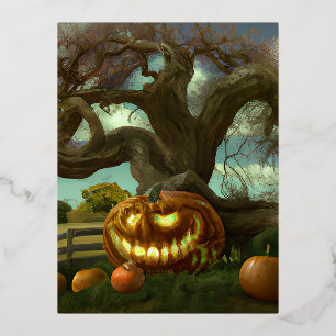 Halloween is een feestdag die gevierd wordt op 31  folie feestdagen briefkaart