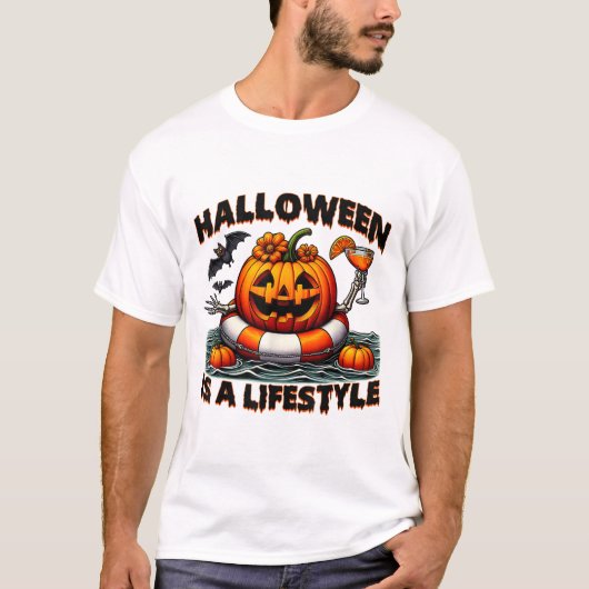 Halloween is een spookachtige levensstijl voor man t-shirt (Voorkant)