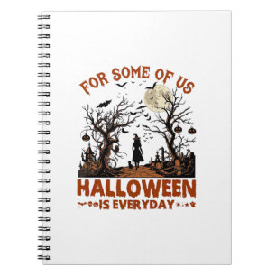 Halloween Is Elke Dag Heks Silhouet Volle Maan G Notitieboek