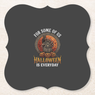 Halloween Is Elke Dag Monster Hand Grafsteen Pompo Kartonnen Onderzetters